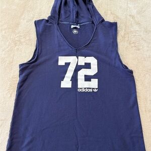 Adidas Navy Sleeveless Hoodie